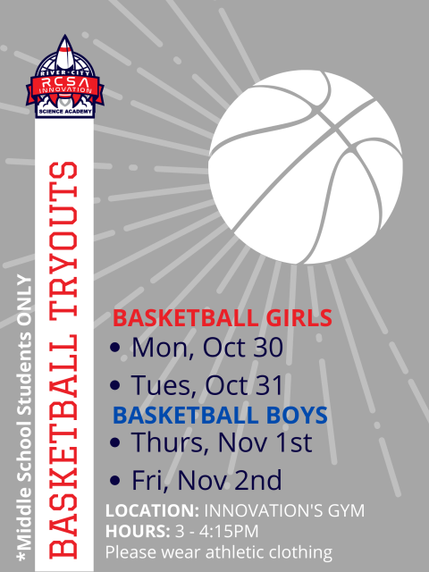 middle school boys and girls basketball tryouts